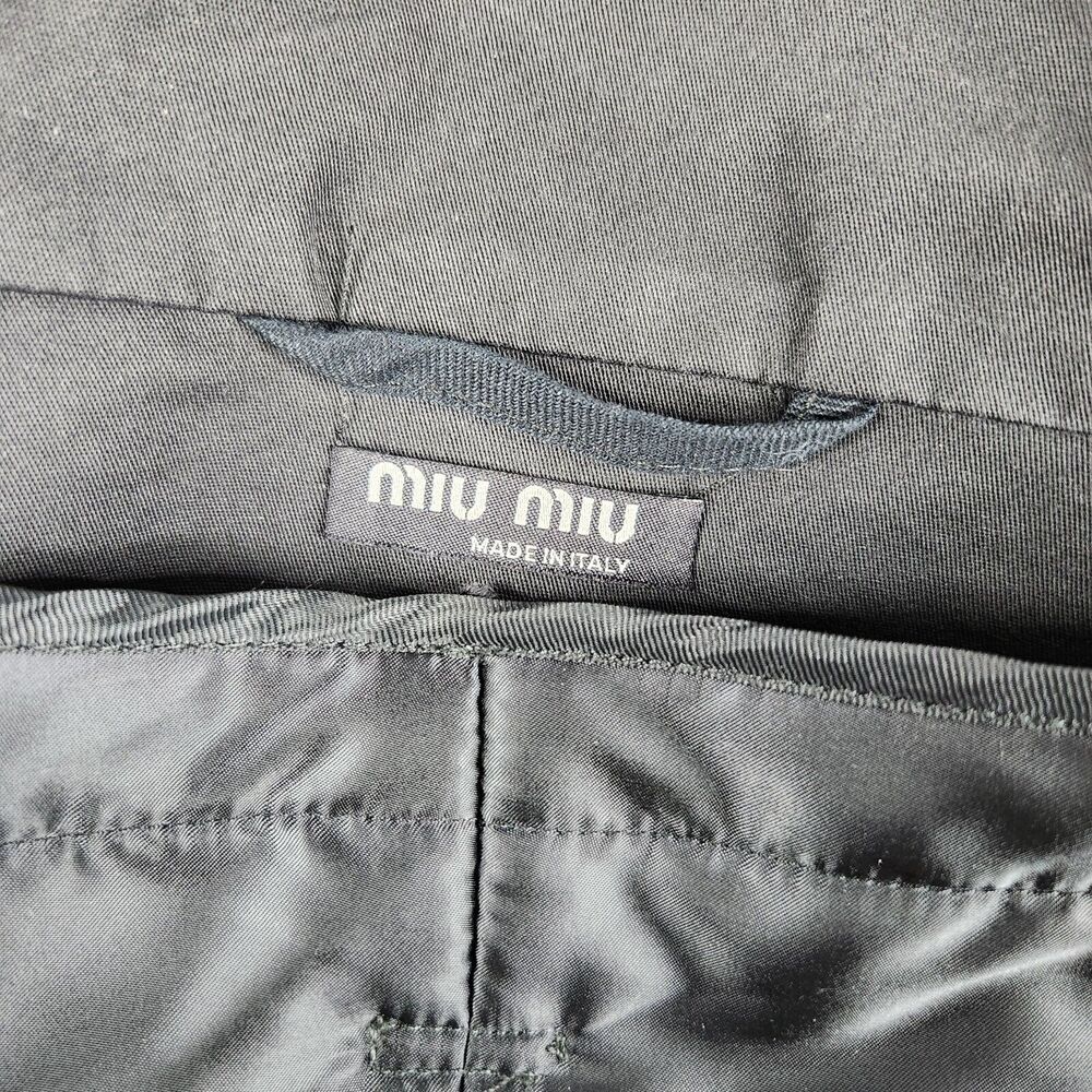 Miu Miu Men's Cotton Blend Field Jacket Size 52 IT M/L US Black Removable Liner - Picture 4 of 16